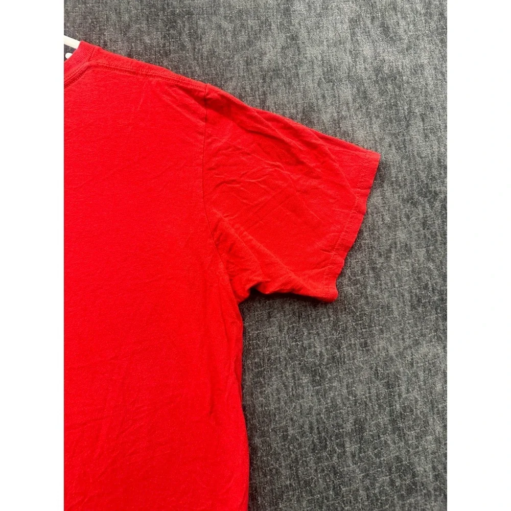 Adidas Go To Tee Shirt Mens Medium Red Short Sleeve Crew Neck Cotton Performance